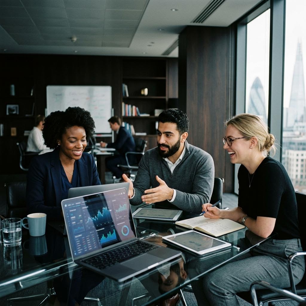 Pelican Trustmere engineering team collaborating in London office